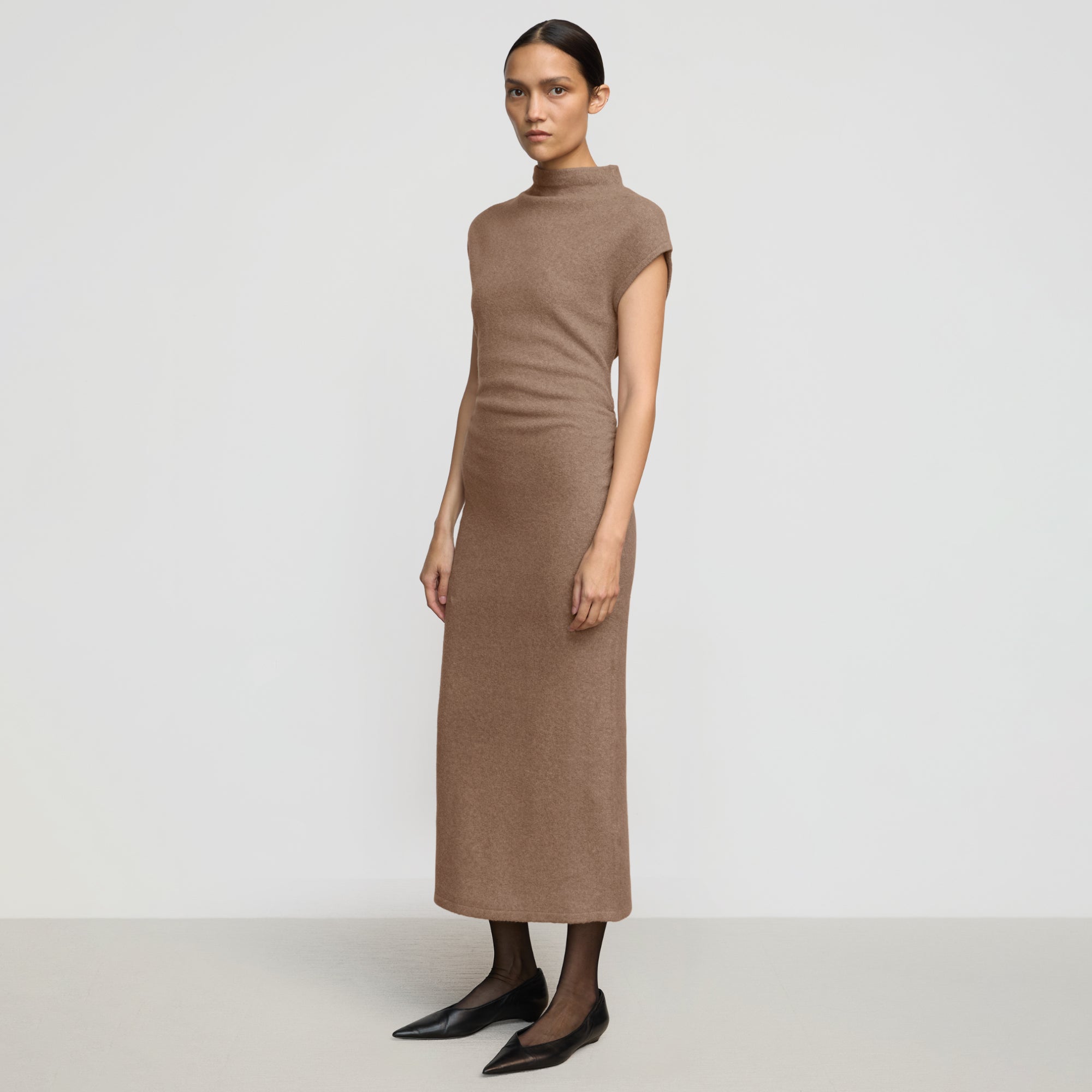 Caspia Mock-Neck Sweater Dress