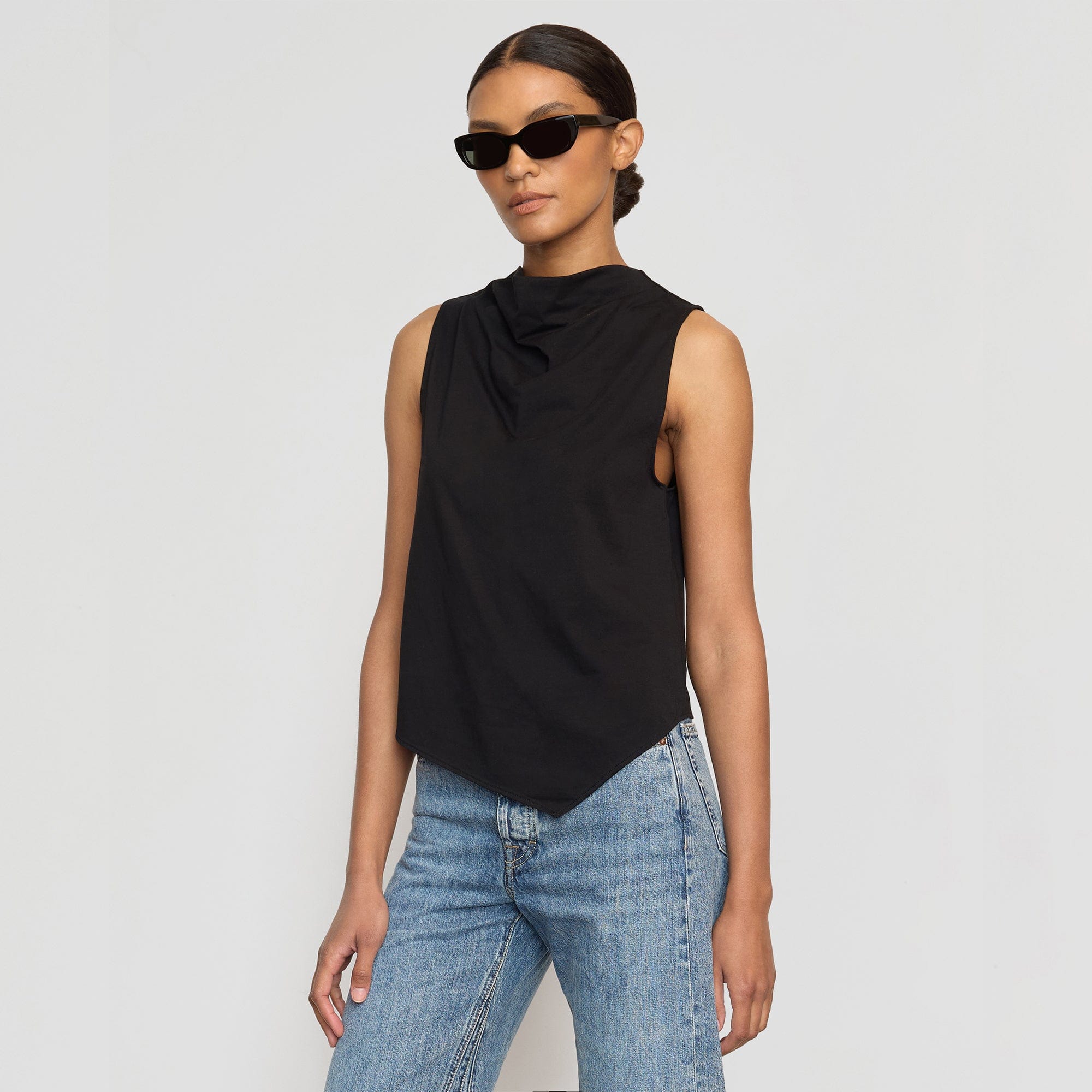 Marjorie Asymmetric-Hem Tee