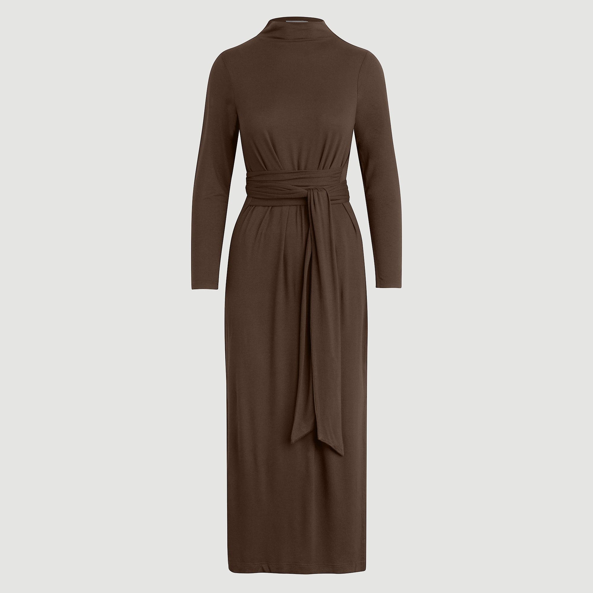 Vero Tie-Front Long-Sleeve Dress (Petite)