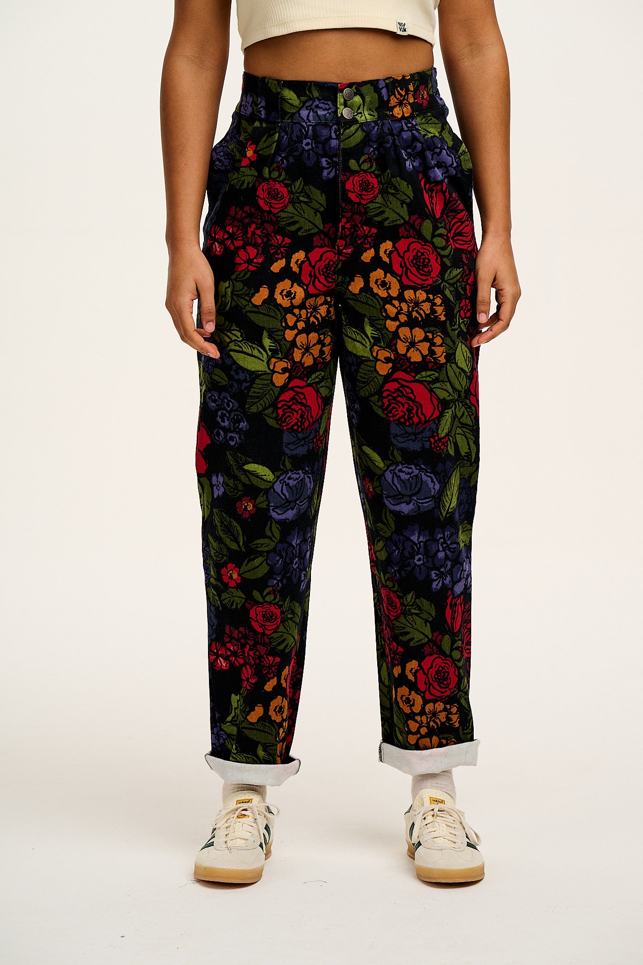 Addison - Cotton Jeans in Maria Print