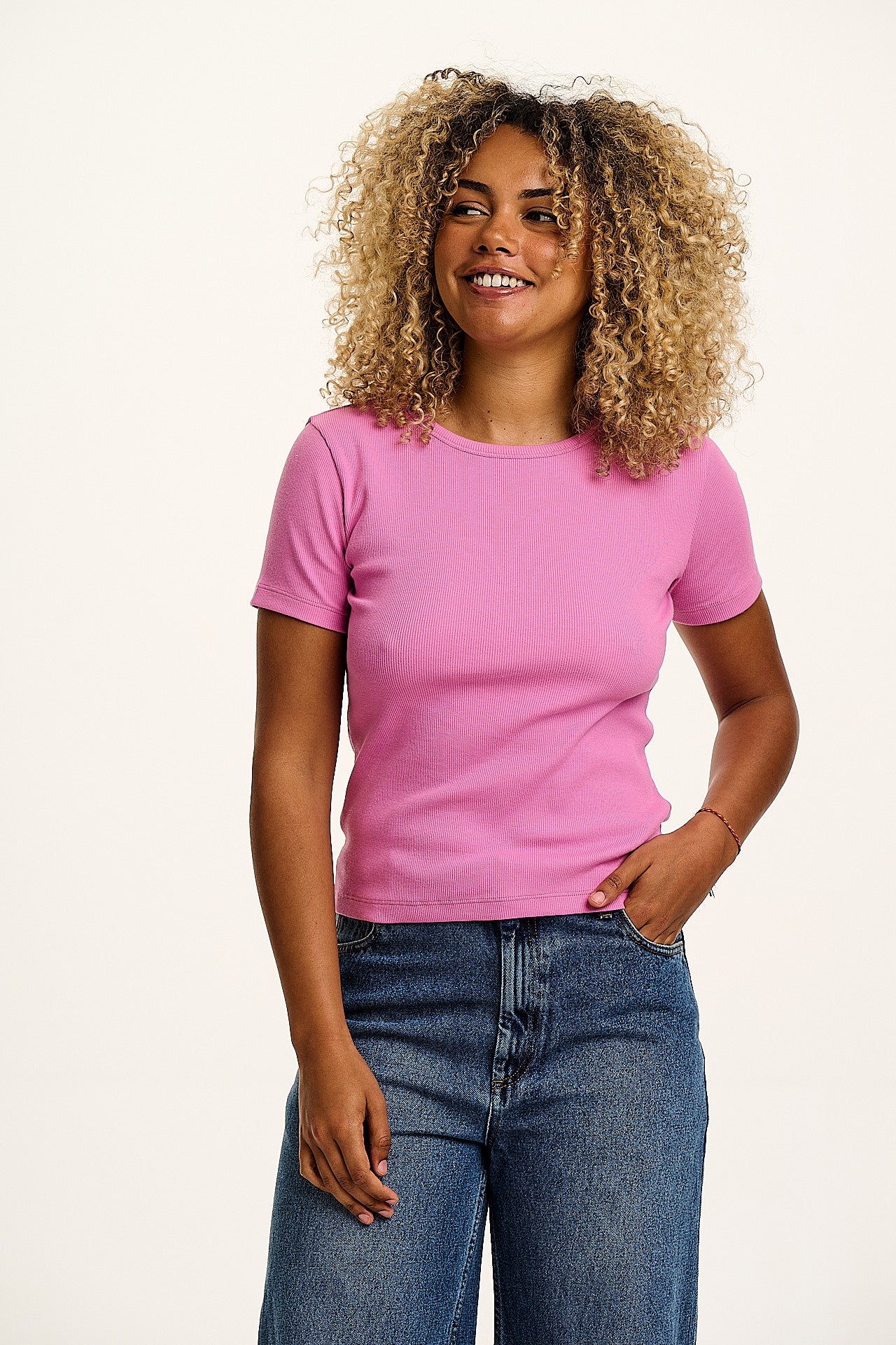 Gracie -  Cotton Tee in Opera Mauve Pink