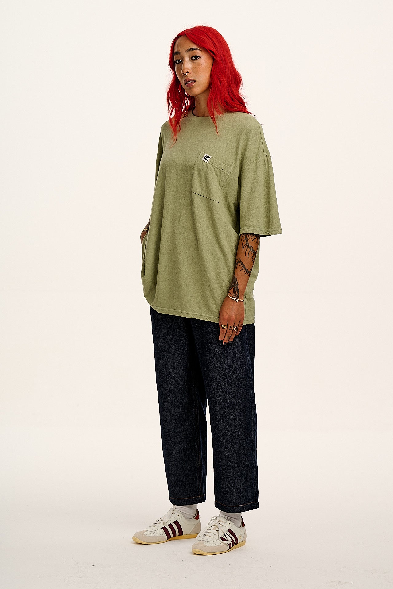 Toulon - Short Sleeve Pocket Tee in Sage Green
